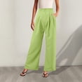 thumbnail image 2 of Omen's Wide Leg Pants Work Business Casual Loose High Waisted Dress Palazzo Flowy Trousers Capris, 2 of 6