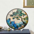 thumbnail image 4 of Yayeee Wall Clock Battery Operated 9.5" Silent Quartz Non-Ticking for Living Room Decor, Large Pine Tree, 4 of 8