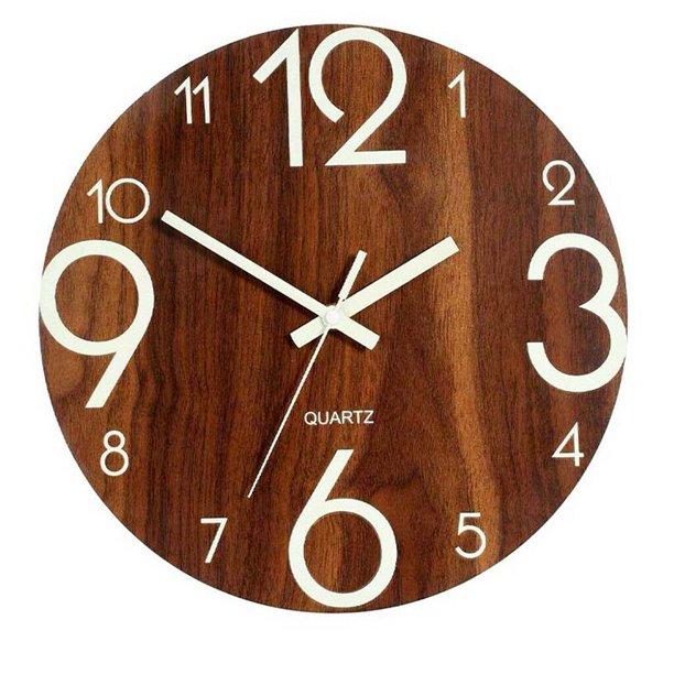 Gerich 30cm Large Luminous Wall Clocks Glow In The Dark Silent Home