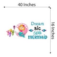 thumbnail image 4 of Dream Big Little Mermaid Half Shell Seahorse Sled Statfish Princess Fish Starfish Queen Sweet Dreams Bedtime Unicorn Lovely Dear Dream Decorating Wall Decal Sticker - Size: 40 In X 16 In, 4 of 5
