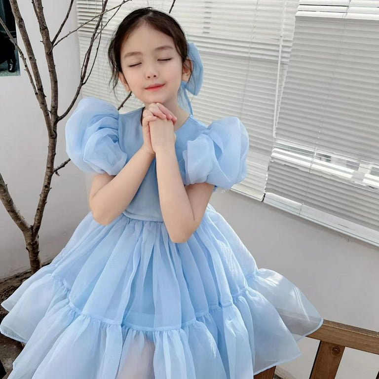 Gyratedream Toddler Girl Princess Dress Short Puff Sleeve Flared Tutu Dress Mesh Dresses Party Wedding Birthday Tulle Dresses for 5-6 Years Gyratedream Toddler Girl Princess Dress Short Puff Sleeve Flared Tutu Dress Mesh Dresses Party Wedding Birthday Tulle Dresses for 5-6 Years