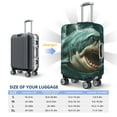thumbnail image 6 of Lsque Abstract Geometric Shark Printed Luggage Cover, Travel Luggage Protector,Scratch and Dirt Resistant, Fits 18-32 Inch Luggage - X-Large, 6 of 9