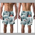 thumbnail image 3 of luoweisi Men's Beach Shorts Quick Dry Swim Trunks with Mesh Lining Merry Chrismas L, 3 of 5