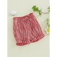 thumbnail image 3 of Nygoyerh Toddler Girls Bloomers Shorts Elastic Waist Ruffled Detail Plaid Print Short Pants Infant Clothing for Summer 6M 9M 12M 18M 2T 3T 4T 5T, 3 of 7