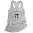 thumbnail image 1 of Pumpkin Pi Tank Top, Ladies Racerback Tank Top, Halloween Tank, Pumpkin Tank, Pumpkin Pie, Thanksgiving, Silver Gray, Medium, 1 of 3