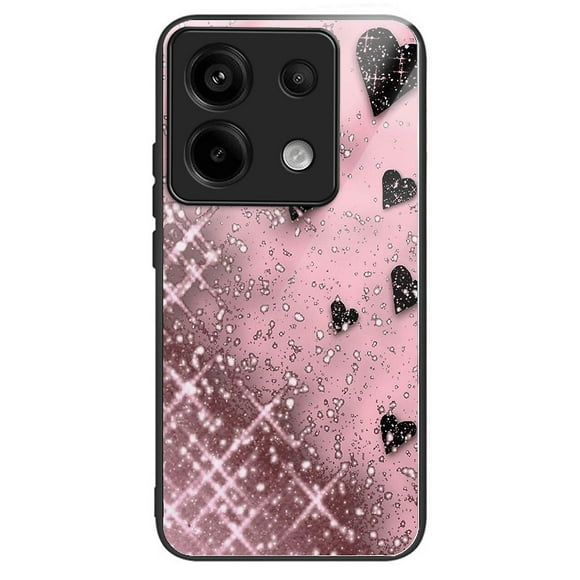 For Xiaomi Redmi Note 13 Pro 5G/Poco X6 5G Case Tempered Glass+TPU Cover Pattern Printing - Love