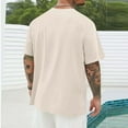 thumbnail image 3 of Chemise à Manches Courtes Imprimée Col Rond pour Hommes, Mélange Polyester-Spandex, Ajustement Décontracté Respirant, Tissu Doux, pour Extérieur et Usage Quotidien, Lavable en Machine à Froid, 3 of 6