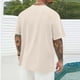 thumbnail image 4 of Tops para hombre, blusas y camisas de cuello redondo y manga corta para hombre, blusas casuales de moda con cuello redondo y estampado para hombre, blusas de poliéster para hombre., 4 of 6
