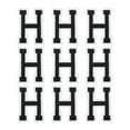 thumbnail image 1 of Parches de letras H de Uxcell, letras H de planchar en negro, parches bordados de letras H para ropa, paquete de 9, 1 of 7