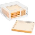 thumbnail image 1 of Tizo Design Women's Tizo Design Acrylic Coasters - Gold, Gold, One Size, 1 of 3