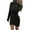 Black, variant on CharmCyan Long Sleeve Lapel Collar Faux Leather Wrap Mini Dress for Women Bodycon Ruched Front Shirt Dress Modern Design Black L
