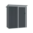 thumbnail image 3 of BaPiPro 5'x3' Metal Storage Shed, Outdoor Tool Shed with Sliding Lockable Door for Backyard, Garden & Patio, Black, 3 of 7