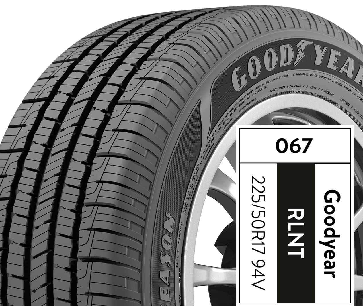 Goodyear Reliant All-Season 225/50R17 94V All-Season Tire Car Passenger