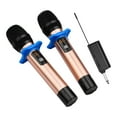 thumbnail image 3 of Système de Microphone Sans Fil UHF avec Microphone Cardioïde Portatif Double et Récepteur, 16 Canaux pour Vidéo, Diffusion en Direct, Entrevue, 3 of 7