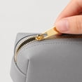 thumbnail image 5 of WONDBA PU Leather Pencil Case with zipper, simple style Gray, 5 of 7