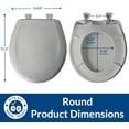 thumbnail image 4 of Bemis 200SLOWT 062 Round Closed Front Toilet Seat, Ice Grey, 4 of 6