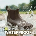 thumbnail image 4 of Ecetana Women's Short Rain Boots Waterproof Chelsea Boots Ankle Garden Shoes for Ladies Non Slip Outdoor Work Booties, 4 of 6