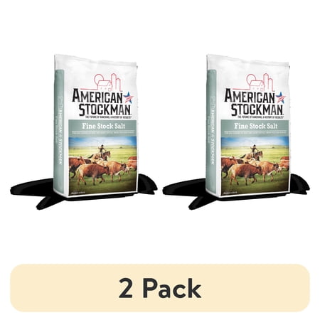 (2 pack) American Stockman High Purity Fine Stock Salt for Beef, Dairy Cattle, Sheep, Pigs and Horses