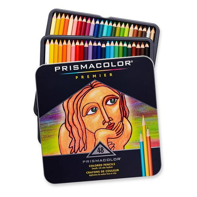 Sanford Ink Premier Colored Woodcase Pencils, 48 Assorted Colors per Set