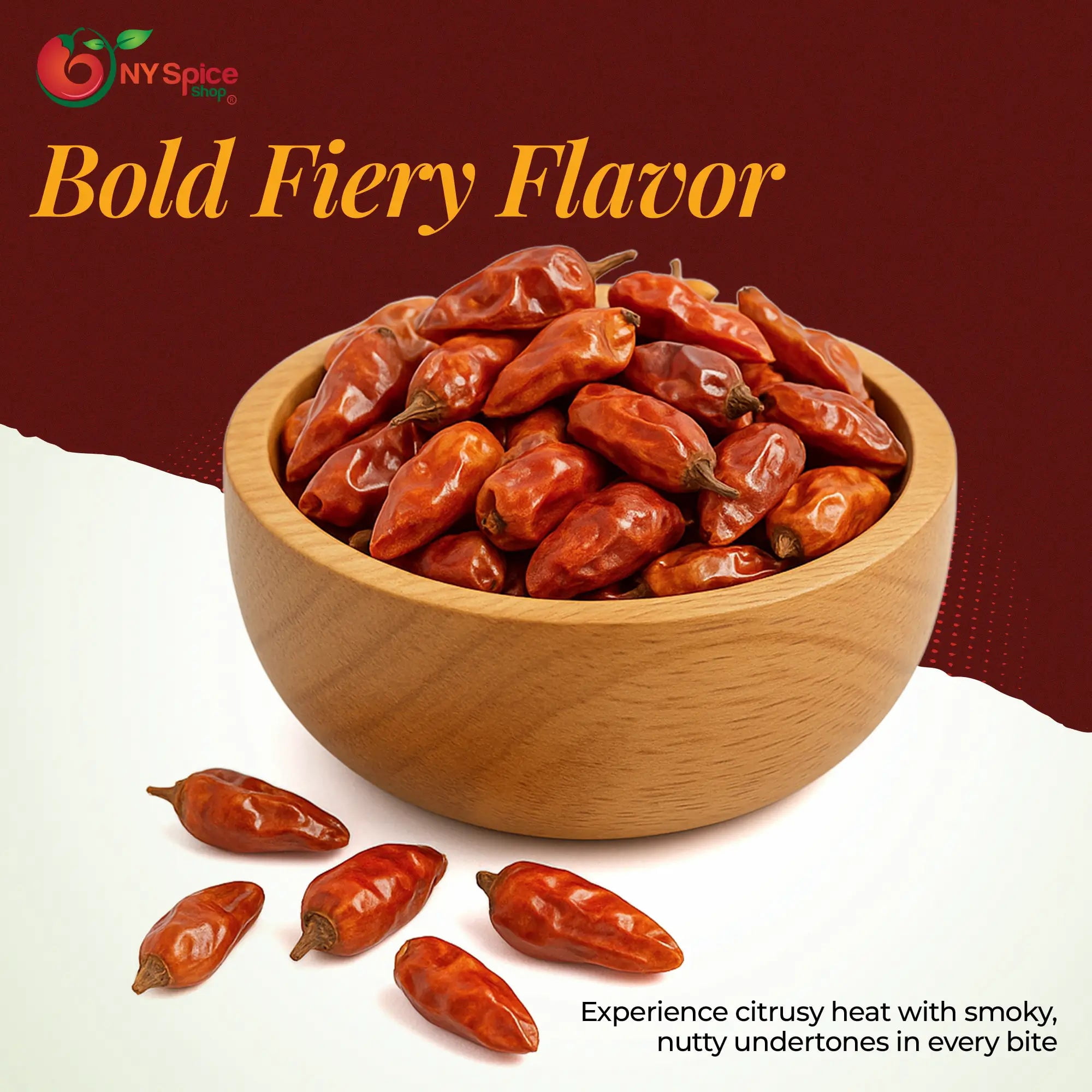 NY SPICE SHOP Whole Dried Pequin Chili Pepper - 08 Ounce - Chile Pequin - Whole Pequin Chiles - Mexican Bird Peppers - Dried Peppers for Cooking, Blending, and Seasoning