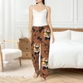 thumbnail image 5 of Pajama Pants Women, Black Bow Owl Brown Sweatpants Soft Sleep Lounge Pants, Casual PJ Bottoms Pants with Pockets, 5 of 5