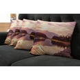thumbnail image 5 of Ambesonne Landscape Throw Pillow Cover 4 Pack, Jackson Lake in USA, 16", Peach Pale Yellow, 5 of 5