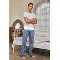 Vulcanodon Mens Plaid Sleep Pants, Cotton Pajama Pants with Pockets