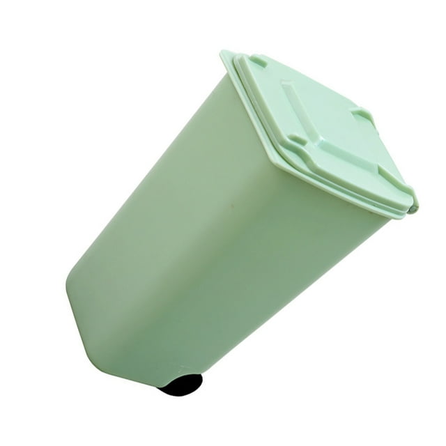 Advancent Bote de basura de escritorio - Amplia aplicación para el hogar y la oficina Basura con ruedas respetuosa con el medio ambiente Suministros de limpieza para el hogar verde