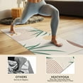 thumbnail image 4 of Green Boho Geometric and Plant Pattern Hot Yoga Mat Towel Non Slip for Hot Yoga - Quick-Drying Yoga Mat Cover with 4 Corner Pockets with Travel Bag - Hot Yoga Towel Non Slip 74"x26", 4 of 6