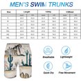 thumbnail image 2 of Men's Beach Shorts Arizona Summer Cactus On Desert Quick Dry With Mesh Lining and Pockets 2XL, 2 of 2