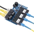 thumbnail image 3 of 100M PCBA Board Fiber Optic Media Converter 3 RJ45 to 3 SC Optic Connector 20KM Ethernet Switch 1310nm/1550nm 2A+1B Port, 3 of 7