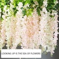 thumbnail image 3 of Wosthever Paño flor artificial planta vid colgante decoración hoja falsa ornamento diseño accesorios decorativos accesorio para oficina Decoración del hogar Rosa Wosthever HA075704-02, 3 of 6