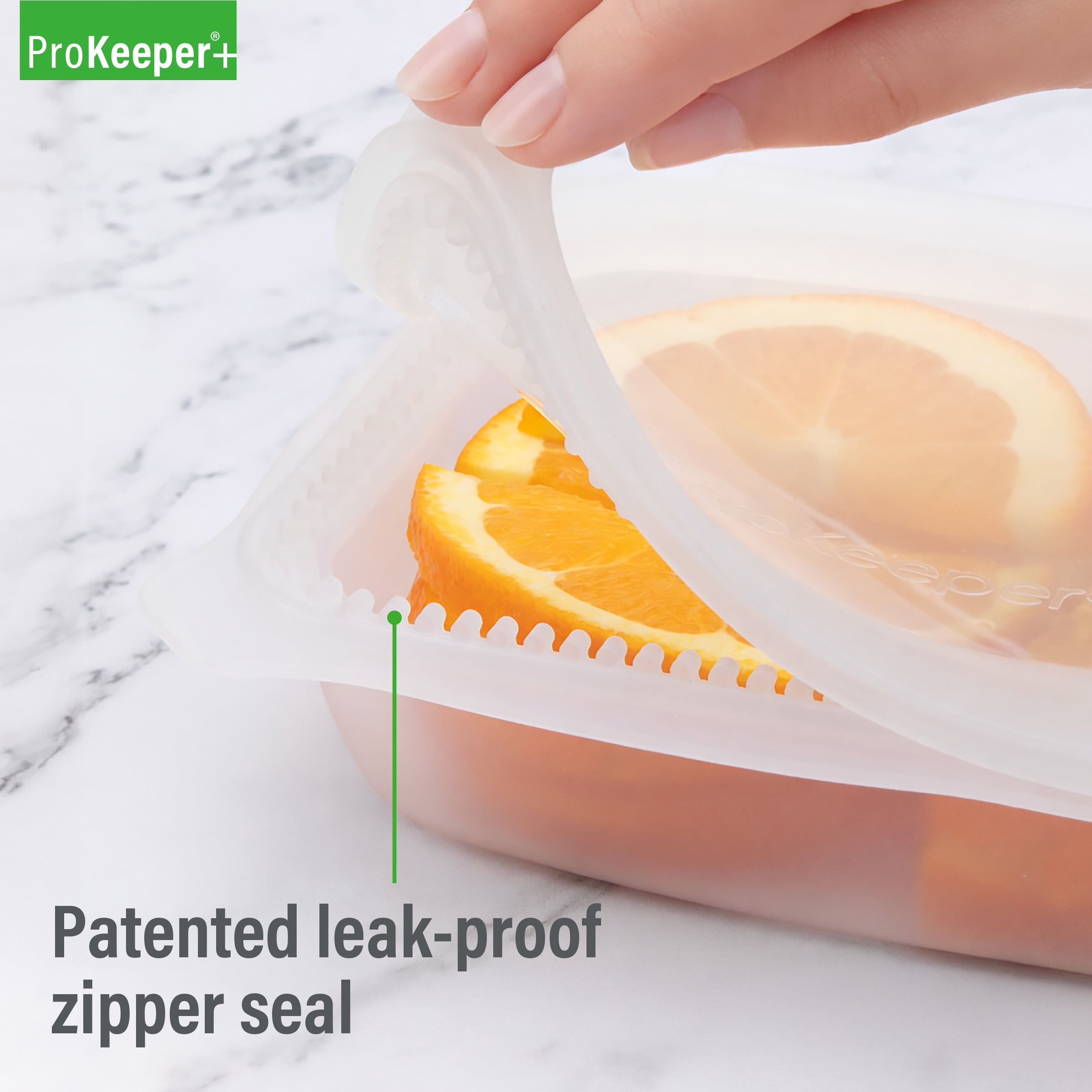 (6 pack) Prokeeper+ 2 Cup Silicone Softbox, Ideal Use for Workday Meals and Travel