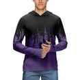 thumbnail image 3 of Trgacdwlo Color Block Mens UPF 50+ Sun Protection Hoodie Raglan Long Sleeve Rash Guards for Men Hiking Workout Fishing Shirts for Men, 3 of 5