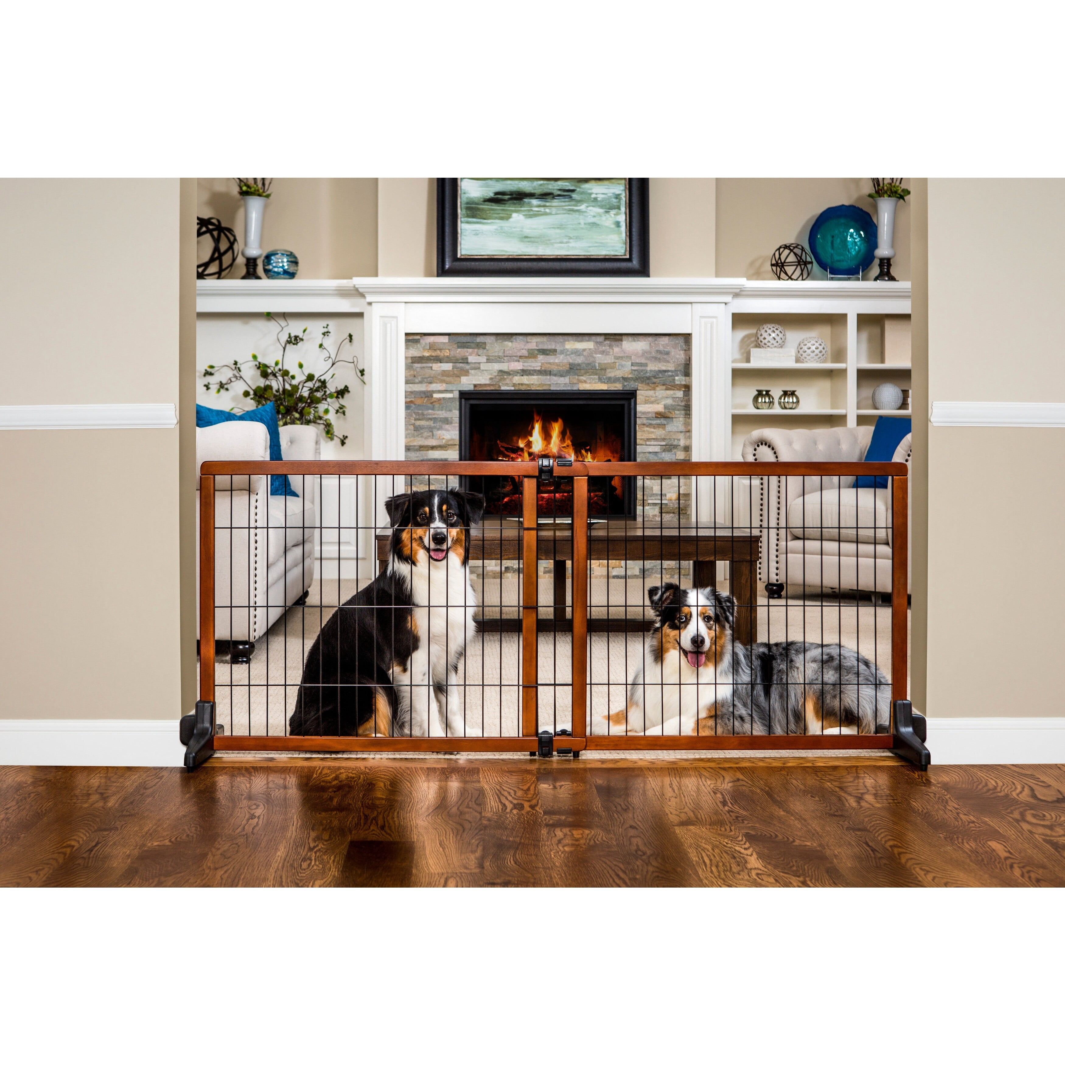 Carlson 2870DS 2-in-1 Extra Tall Wood Freestanding Pet Gate