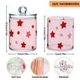 thumbnail image 3 of Red Pink Stars Translucent Plastic Cans Storage Canisters with Lid Set of 2, 3 of 7