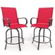 thumbnail image 1 of Qinaqin 360° Swivel Outdoor Bar Stools Set de 2 – cm Alturaigh Back Armrests All- Anchoeather Rust-Resistant Metálico Frame Patio Counter Altura Chairs para Profundidadck Lawn Garden –, 1 of 7