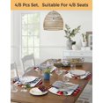 thumbnail image 5 of 13 Inch Round Placemats Set of 6, Red Truck Christmas Non Slip Heat Insulation PP Table Mats, Red Black Plaid Xmas Tree Wooden Washable Place Mats for Kitchen Dining Party Table Decor, 5 of 7