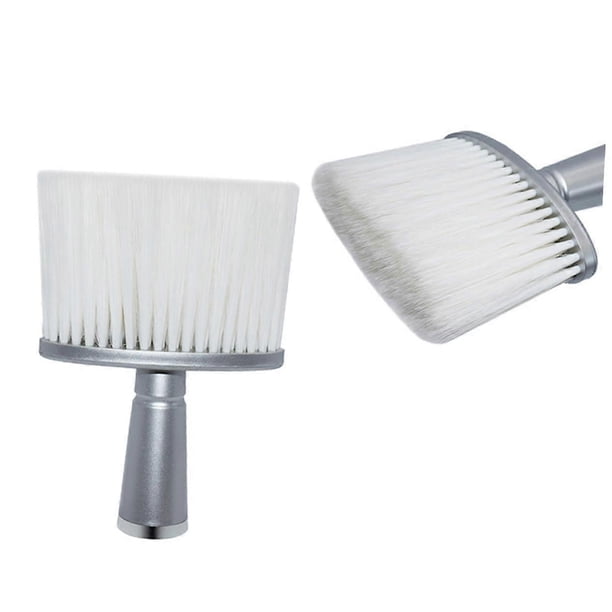 Cepillo plumero para el cuello de barbero para una rápida eliminación del vello con cerdas de nailon suaves y mango ergonómico.
