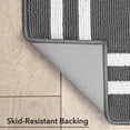 thumbnail image 6 of Washable Skid-Resistant Runner Rug, Border, Dark Grey and White, 26" x 45" and 26" x 60" 2-Piece Set, 6 of 9