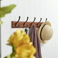 thumbnail image 2 of 1 Piece Coat Rack, Solid Wood Wall Mounted Coat Hook, 5 Hooks for Coats Jackets, 2 of 4