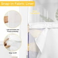 thumbnail image 3 of Spring Dragonfly No Hooks Shower Curtain with Snap-in Liner Pastoral Dandelion Flower Shower Curtains for Bathroom, Waterproof, Easy Install, Washable 72"x72", 3 of 9