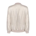 thumbnail image 4 of inhzoy Women's Bomber Jacket Lightweight Zip Up Casual Metallic Jacket Coat Outerwear Champagne L, 4 of 7