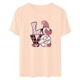 thumbnail image 4 of ICHUANYI Women's Shirts Fashion Casual Short Sleeve Crew Neck Tops Valentine's Day Print T-shirt Cloth New Trending, 4 of 6