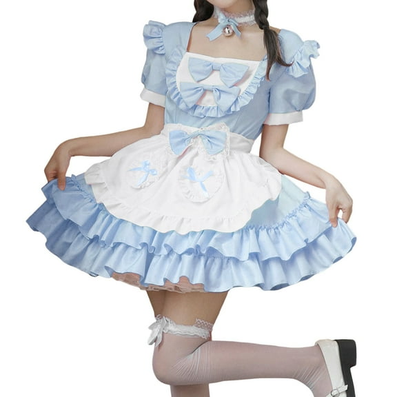 FYEGRE Exquisite with for Halloween Stage Performance and Oktoberfest Sculpting Women's Alluring Dress for Themed Parties and Celebrations Blue XXL