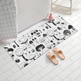 thumbnail image 2 of Black White Mushroom Sketch White Pattern Bathroom Rugs Mat,Non Slip Microfiber Bathroom Rug,Rubber Backing,Soft Bathroom Mats for Bathroom Floor,Tub and Shower,60x24in(150x60cm), 2 of 5
