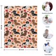thumbnail image 4 of Fall Dachshund and Pumpkin Blanket,Comfortable Soft Flannel Throw Blanket,All Season,Warm Lightweight Blankets for Sofa Bed Couch Living Room Chair,30"x40", 4 of 4