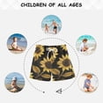thumbnail image 6 of FORMRS Boys Swim Trunks Quick Dry Mesh Liner Boardshorts Sizes XS-XL, Black Sunflower Pattern, 6 of 7