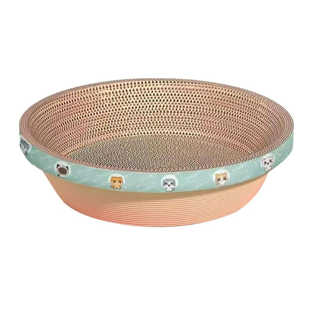 Cama rascador de cartón para gatos, tablero rascador corrugado, protección de muebles para gatos patrón de gato 45cm