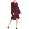 thumbnail image 2 of Vestido camisero con volantes Max Studio London para mujer rojo grande, 2 of 2